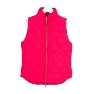 J. Crew Quilted Puffer Vest in Pink